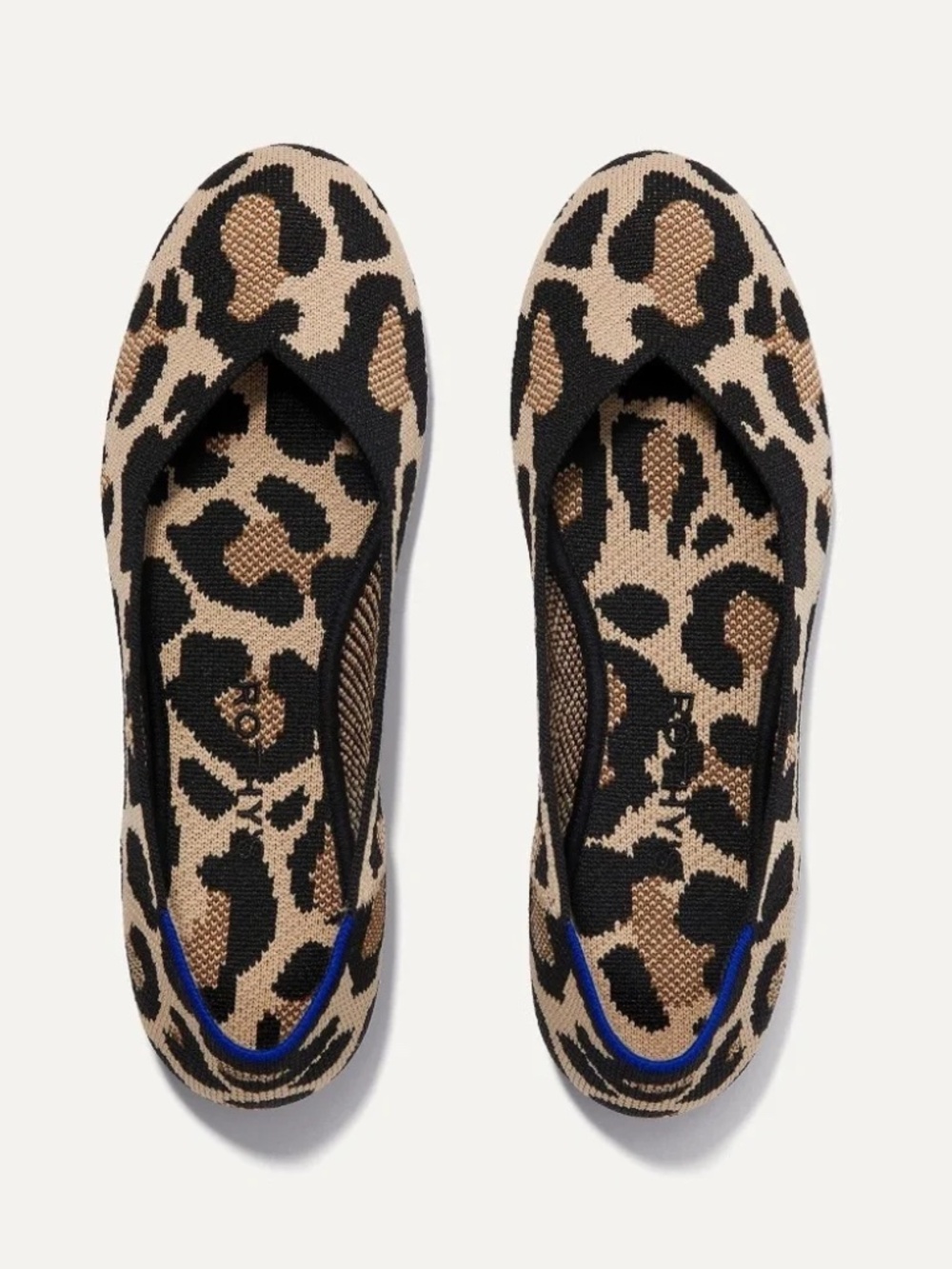 Rothy’s The Flat Desert Cat Leopard Print Ballet Flats Size 8.5